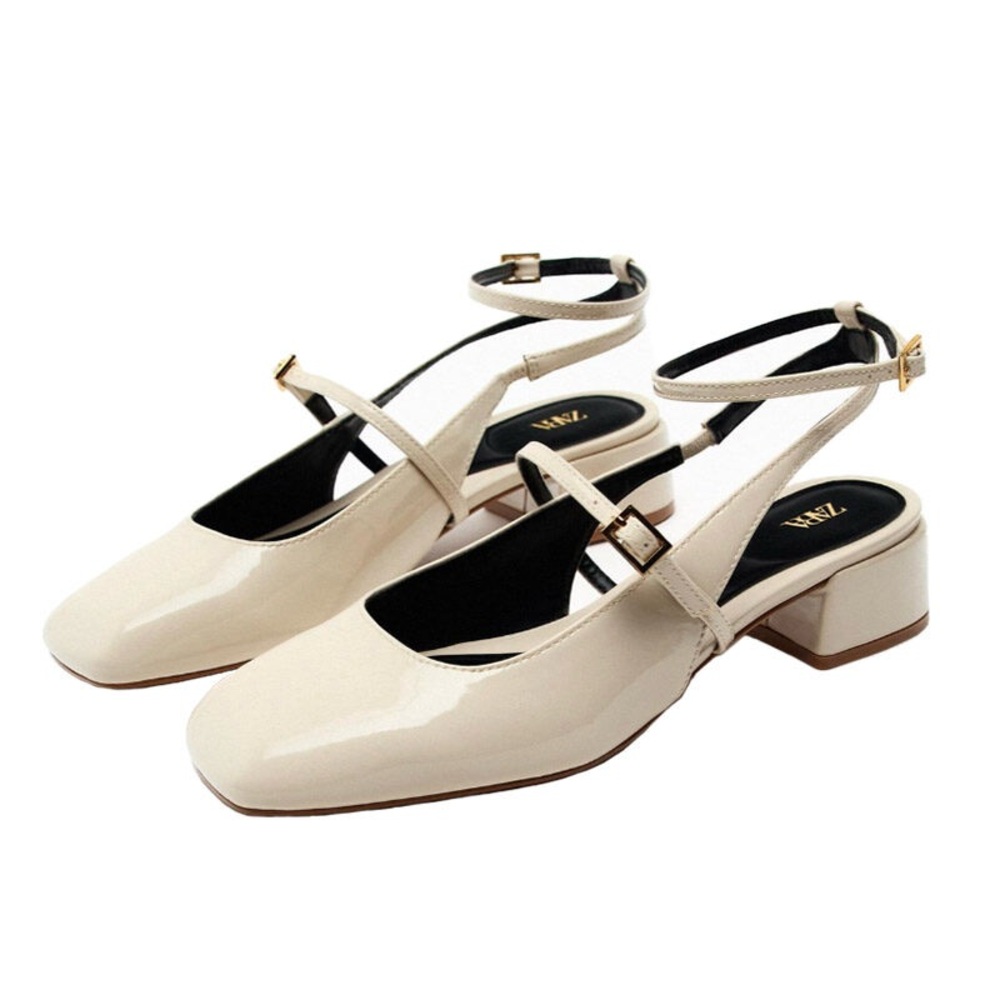 ❌SOLD❌ NWT Zara Mary Jane Block Heel Sandals Size 39/8